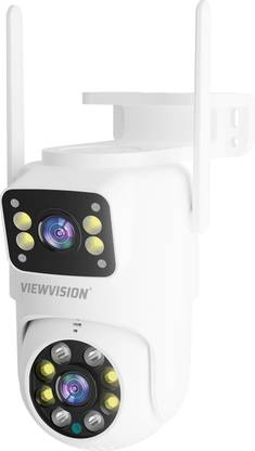 Viewvision AT-R2H 3MP+3MP Full HD Dual Lens 2-Strong Antina & 12-LEDs (360°) Pan/Tilt Wi-Fi Security Camera
