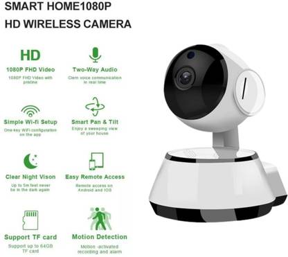OSHSIZ Home Smart Live View CCTV Camera Mobile App WiFi Night Vision 2-Way Audio Security Camera