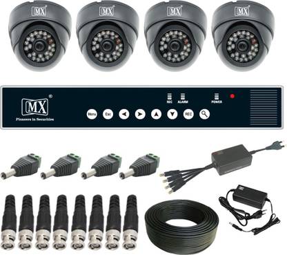 MX CCTV Cameras Kit 4 Channel Analog System w/ Analog Camera BNC DC pin & 1 DVR - Set 31 Security Camera