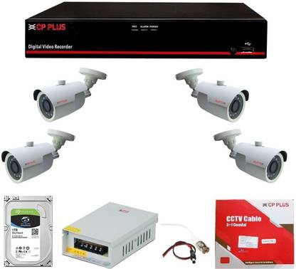 CP PLUS Full HD 4Ch DVR + 4 C Plus Security Camera