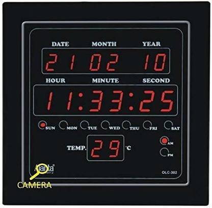 MANIA ELECTRO 4K quality Ajanta Wall Clock Hidden with Motion Detection & SD Card inbuilt 64GB Security Camera