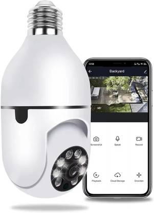 OneXsale 2MP Wifi Bulb CCTV Camera Live View Motion Alert Night Vision SD Card Support Security Camera