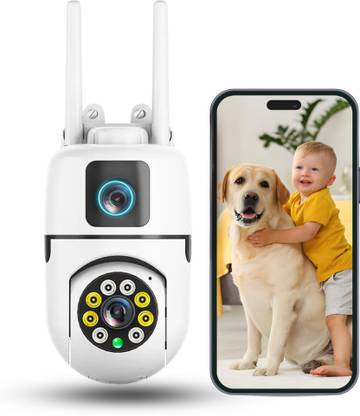 Maizic Smarthome Supercam Wifi CCTV Camera 360° View 4MP+4MP 2-Way Talk, Full Color Night Vision Security Camera