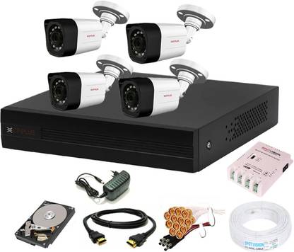 CP PLUS HD DVR 1080p 1Pcs,Outdoor Camera 2.4 MP 4Pcs,Full combo set Security Camera