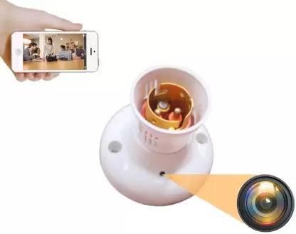SKY HUB Wifi Bulb Holder Hidden Full Hd 1080P With Audio Video Recording 24 Hours Security Camera