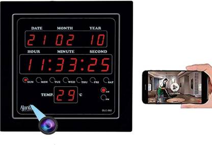 FEERO Digital Clock WiFi HD Hidden Camera, WiFi Home 64GB inbuilt Memory Spy Camera