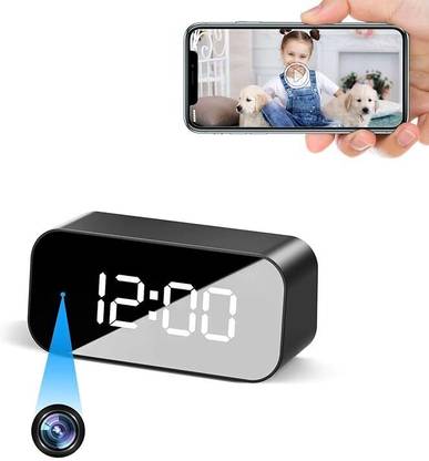Safetynet WiFi Table Clock Security Camera Audio and Video Recording Motion Detection Security Camera