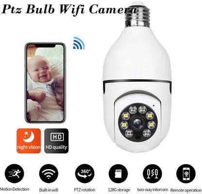 AVOIHS PTZ Bulb Mobile Live View IR 1080P HD WiFi CCTV Camera 2Way Audio Night Vision Security Camera
