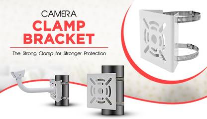 J.K. VISION Camera clamp Bracket with 2 Nos. 100 MM SS Loops, Security Camera