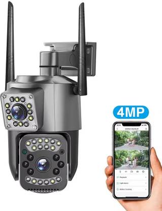 AVOIHS WiFi Mini PTZ Camera HD Dual Lens 360° Pan Tilt Control Night Vision 2Way Audio Security Camera