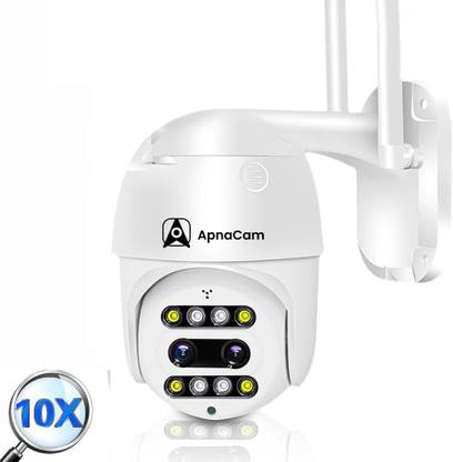ApnaCam V380Pro 10X Outdoor Camera Live View Motion Track Night Vision SD Card Support Security Camera