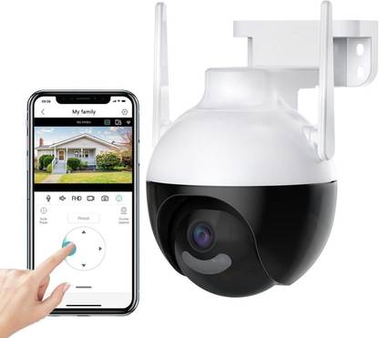 SrO Round Outdoor Smart WiFi Wireless IP 2-Way Audio Colored Motion Track 3.3 IP Camera Camera