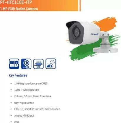 PRAMA PT-HTC110E-ITP 3.6MM 1MP (5 YEARS WARRANTY) Security Camera
