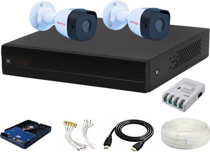 CP PLUS 4 Channal HD DVR 1080p 1Pcs,Outdoor Camera 2.4 MP 2Pcs,Full combo set Security Camera