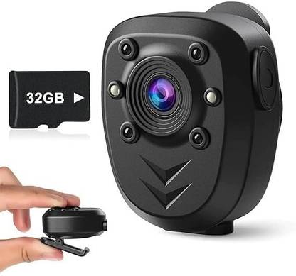 Safetynet 1080P HD Wearable Body Cam with Night Vision, Built in 32GBMemory Card Security Camera