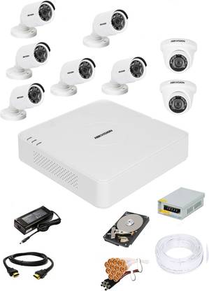 HIKVISION 8 Channal HD DVR 1080p 1Pcs,Outdoor 720p 6Pcs,Indoor 720p 2Pcs,Hard Disk Security Camera