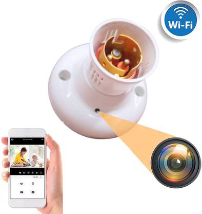 Point Zero Full HD Spy Hidden 1080p Bulb Holder Mini Camera Video Recording WiFi Camera Security Camera