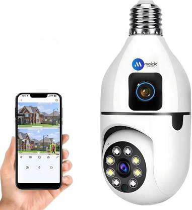Maizic Smarthome 3+3MP 2in1 Dual Lens/Dual Screen Bulb PTZ Color Night Vision Wifi Camera Security Camera