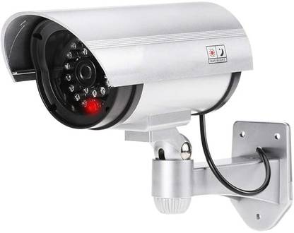 GOINZI Dummy Fake Bullet Camera with Flashing Red LED Light Dummy CCTV Security Camera Security Camera
