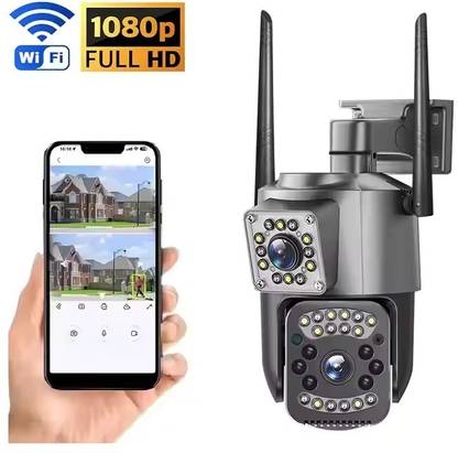 OSHSIZ 4MP Wireless CCTV Cam with Siren & Wide Angle View Security Camera