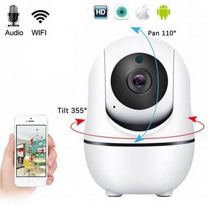 Bzrqx WiFi CCTV 360-degree Smart Motion Tracking, Phone App, IR Night Vision Security Camera