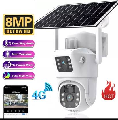SIOVS Solar Panel CCTV Smart 4G Sim Solar Powered 360°View 1080p Camera Night Vision Security Camera
