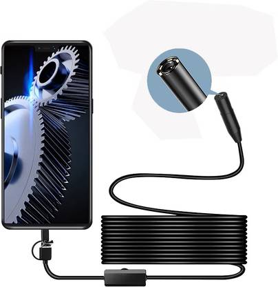 FREDI HD PLUS Non Wifi Endoscope Camera with Light 1080P HD Borescope with 8 Lights Security Camera