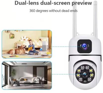 NXXTTNK dual camera 4mp Full hd WiFi ptz Bulb Camera with Smart Human Motion Tracking Security Camera
