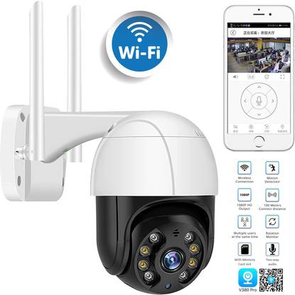 Point Zero Wifi Double Antenna 1080P Camera with Night Vision, Smart Motion Detection Security Camera