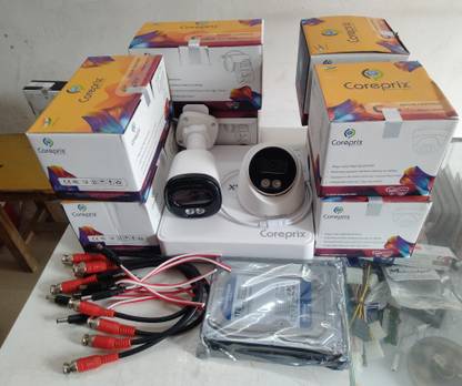 Coreprix CCTV set of 8pcs 2.4 MP HD camera & 8Ch 5MP XVR Security Camera