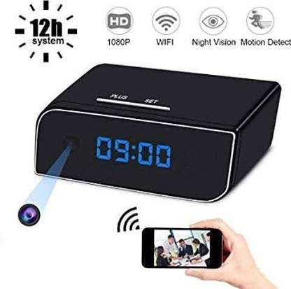 AVOIHS Hidden WiFi IP Camera 1080P Motion Detection Table Clock Live View Audio Video Security Camera