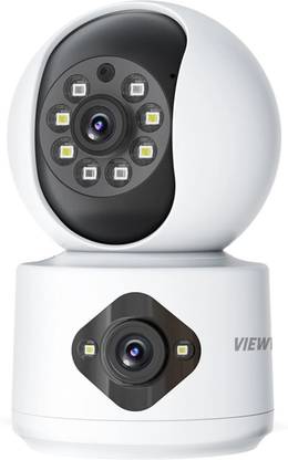 Viewvision AT-BTS Full HD 3MP+3MP Dual Lens (360°) Wi-Fi Pan-Tilt 2 Way Talk Night Vision Security Camera