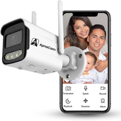 ApnaCam 3Mp Wifi Bullet CCTV Camera 2-way Audio Live View Color Night Vision Waterproof Security Camera