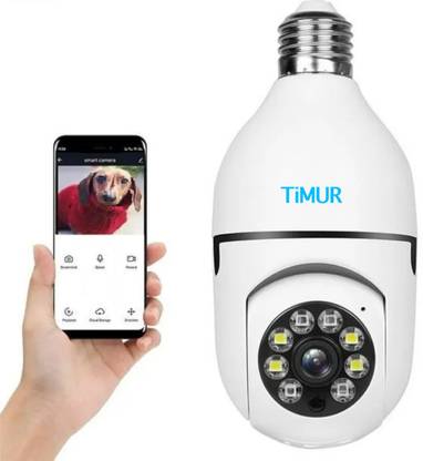 TiMUR 360 Light Bulb Wireless IP WiFi Camera, Bulb Camera 360 Security Camera