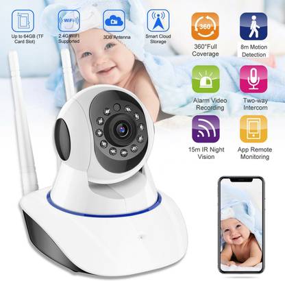 SROPX CCTV WiFi Camera for Home Surveillance Camera IP Camera Nanny Cam with Pan Tilt Security Camera