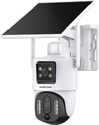 HIXECURE 2MP+2MP Triple Lens Zoom 4G Solar Camera | 4G SIM Supported | Pan & Tilt Security Camera