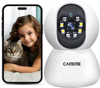CareME 3MP 2K Pan/Tilt Indoor Security Camera for Baby Monitor, Pet Camera,2-Way Audio Security Camera