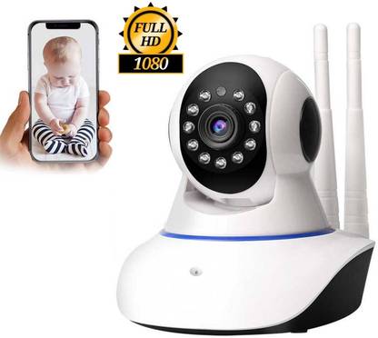 Bzrqx WiFi CCTV Wireless PTZ Camera 1080p 360° Live View Night Vision TwoWay Audio Security Camera