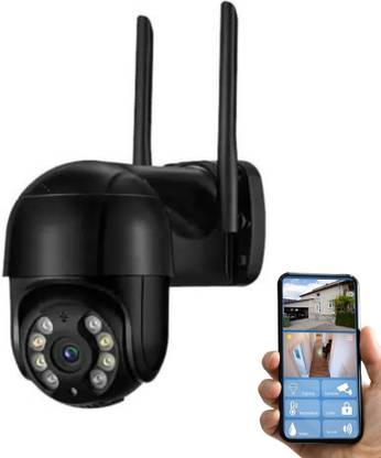 OneXsale 4G Sim Supported Black PTZ CCTV Camera Live View 2-Way Audio Color Night Vision Security Camera