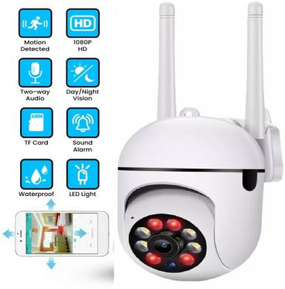 Bzrqx Two-Way Audio Infrared Camera with HD 1080p Motion Detection and WiFi View Security Camera
