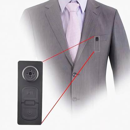 spysight Mini Button Spy Camera 720p HD | Hidden Wearable Camera Spy Camera