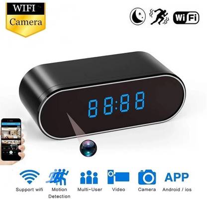 AVOIHS WiFi HD 4k Digital Table Clock Camera Wireless Video Audio Recording Live View Security Camera