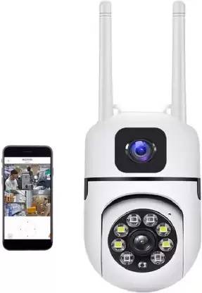 PANORAMIC Mini Dual Lens/Screen 2in1 PTZ Bullet 5.5MP Full HD 1920 Resolution WiFi Indoor Security Camera