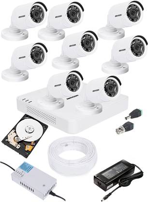 HIKVISION 2MP HD 8 CHANNAL DVR DS-HGHI-F1 & 8Pcs BULLET 1080p DS-COT-IRP Camera COMBO KIT Security Camera
