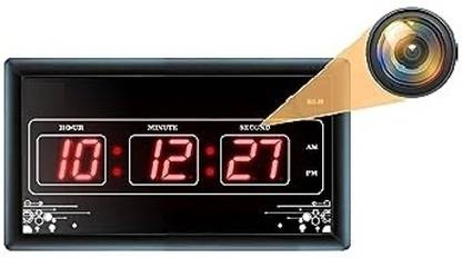 Safetynet WiFi Wall Clock 1080p HD Audio Video Recording Watch Live 24 Hours iWFCAM App Security Camera