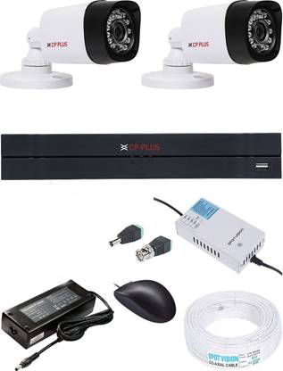 CP PLUS CP-PLUES 4CH DVR CP-UVR-0401E1-CS 01PCS BULLET CAMERA CP-USC-TA10L2-0360 02PCS Security Camera