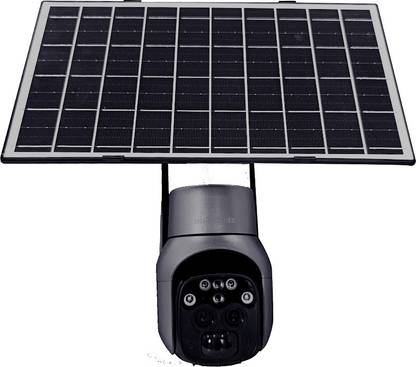 HIXECURE 3MP 4G Sim Based Solar Wireless PTZ Camera/ TwoWay Audio/Dual lens/10x ZOOM Security Camera