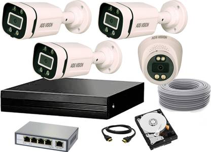 ADS VISION IP 5MP 1 DOME 3 BULLET COLOR VIEW NIGHT VISION WITH MIC Full Set With 1TB HDD Security Camera