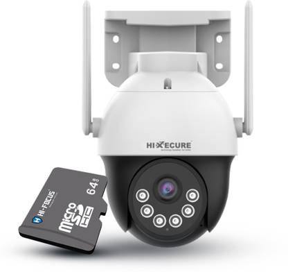 HIXECURE 3MP 4G Sim Based Pan Tilt Camera/Day & Night Smart Mode/Two-Way Audio/FREE 64GB Security Camera