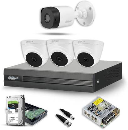 HI-FOCUS 5MP Full HD Night Vision CCTV Security Camera with Installation Combo Set Security Camera